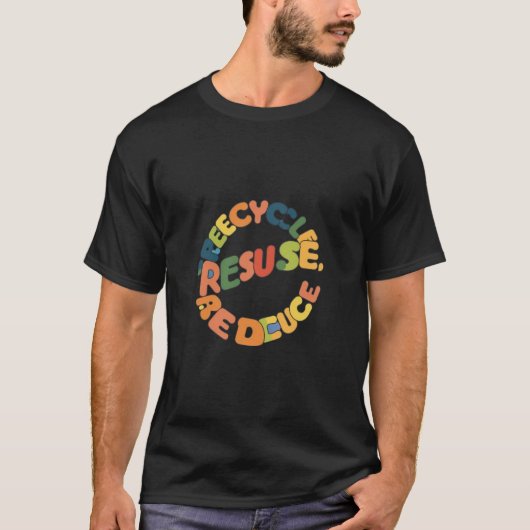 リサイクル、再利用減ら、 Tシャツ (正面)