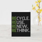リサイクル 再利用 再生 再考 クライシス 環境保護 A カード (黄色い花)