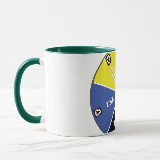 リサイクル、再利用、ReFuse、Rethink -救 Planet /cup マグカップ (左)