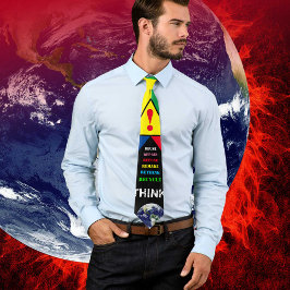 !リサイクル、再利用、ReFuse、Rethink & Education Tie ネクタイ