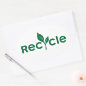 リサイクル 楕円形シール (封筒)