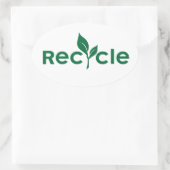 リサイクル 楕円形シール (バッグ)
