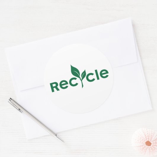 リサイクル-環境にやさしいことをしようラージシール ラウンドシール (封筒)