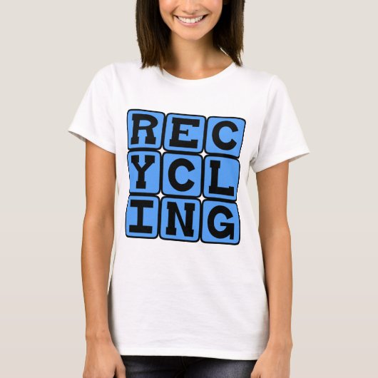 リサイクル、環境保護の安全網 Tシャツ (正面)