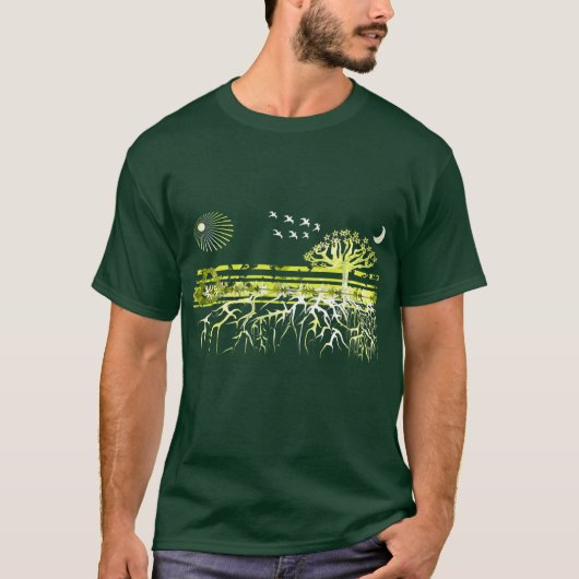 リサイクル - 純白の根 Tシャツ (正面)