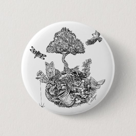 リサイクル 缶バッジ (正面)