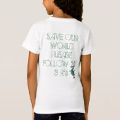リサイクル、RはRのeuse Rのecycleを引き出します Tシャツ (裏面)