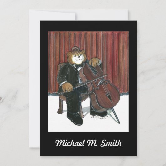 リサイタル招待状チェロ 招待状 (正面)