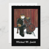 リサイタル招待状チェロ 招待状 (正面/裏面)