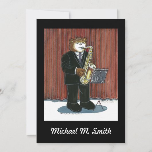 リサイタル招待状-サクソフォン 招待状 (正面)