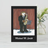 リサイタル招待状-サクソフォン 招待状 (スタンド正面)