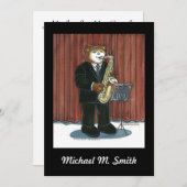 リサイタル招待状-サクソフォン 招待状 (正面/裏面)