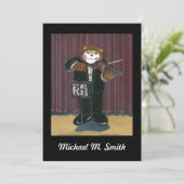 リサイタル招待状-バイオリン 招待状 (スタンド正面)