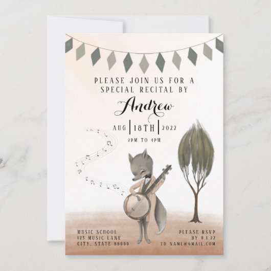 リサイタル招待状 招待状 (正面)