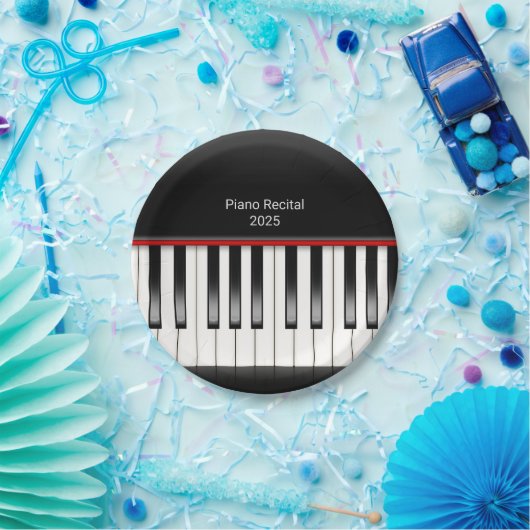 リサイタル用ピアノ披露宴 ペーパープレート (パーティー)