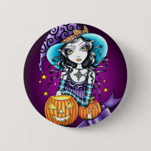 リサ魔法のハロウィンのカボチャ魔法使い 缶バッジ