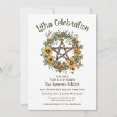 リサ サマー ソルスティス ヒマワリの花輪 招待状 (正面)