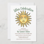 リサ サマー ソルスティス 笑顔の黄色い太陽 招待状 (正面)