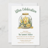 リサ サマー フローラル グリーンナリー & シトリン クリスタル 招待状 (正面)