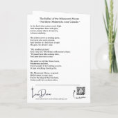 リサ・ドリューの「ミネソタ・ムース」グリーティングカード サンキューカード (裏面)