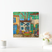 リサ・ロレンツによるプロヴァンスの壁時計の思い出 スクエア壁時計 (ホーム)