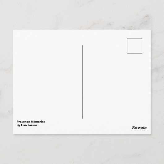 リサ・ロレンツのプロヴァンス・メモリーズ・ポストカード ポストカード (裏面)