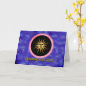 リサ、夏の至、太陽の天国 カード (黄色い花)