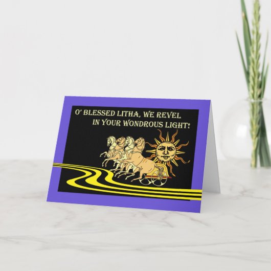 リサ、夏の至、太陽、馬と戦車 カード (正面)