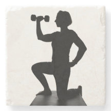 リサCarusoneの重量のシルエットの石のコースター