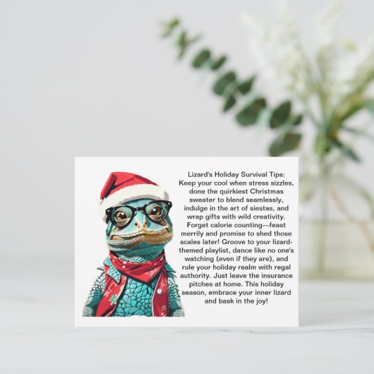 リザおもしろいードの休日のサバイバルヒント ポストカード (スタンド正面)