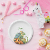 リザおもしろいードパーソナライズされた誕生日パーティー ペーパープレート (パーティー)