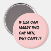 リザもしは2人のゲイの男性と結婚できる、なぜ私はできない マグネット (正面/裏面)