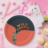 リザクールード・クロコダイル熱帯誕生日パーティー ペーパープレート (パーティー)