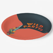 リザクールード・クロコダイル熱帯誕生日パーティー ペーパープレート (アングル)