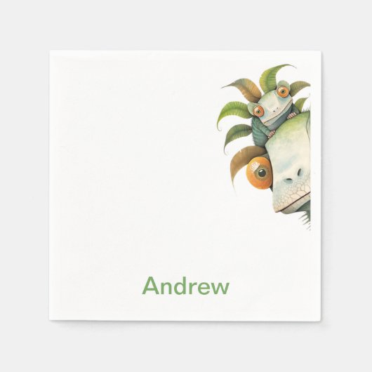 リザパーソナライズされたード誕生日パーティー スタンダードカクテルナプキン (正面)