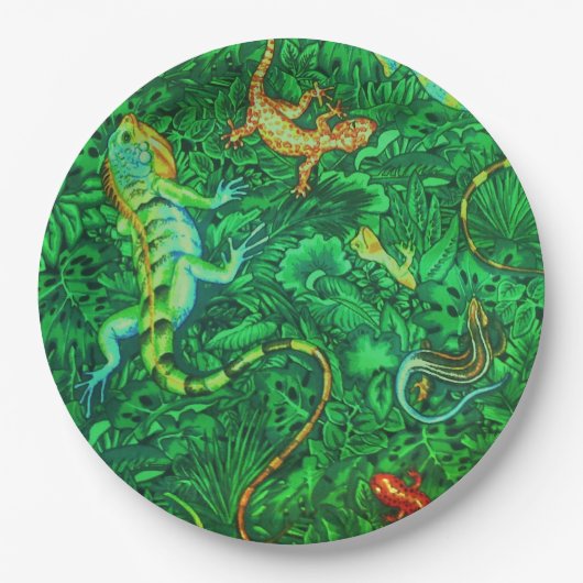 リザーズろうけつ染め ペーパープレート (正面)