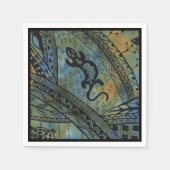 リザードろうけつ染め スタンダードカクテルナプキン (正面)