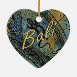 リザードろうけつ染め セラミックオーナメント