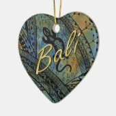 リザードろうけつ染め セラミックオーナメント (左)