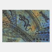 リザードろうけつ染め ラッピングペーパーシート (正面3)