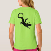 リザードアートガールのジャージーレピティーベースボールジャージー Tシャツ (裏面)