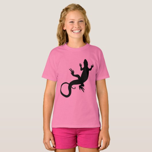 リザードアートキッドTシャツキッズ爬虫類シャツ Tシャツ (正面フル)
