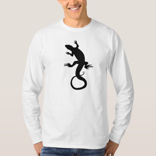 リザードアートシャツ長袖爬虫類Tシャツ Tシャツ (正面)