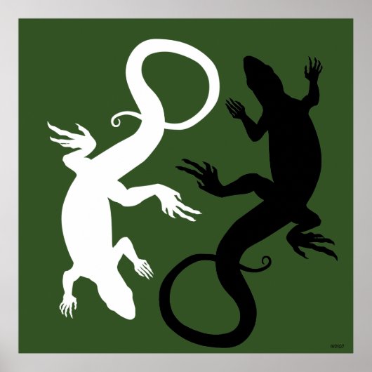 リザードアートポスター爬虫類アートプリントポスター大 ポスター (正面)