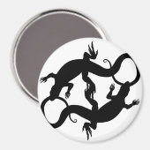 リザードアート冷蔵庫用マグネット爬虫類贈答物と磁石 マグネット (正面/裏面)