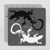 リザードアート招待状パーソナライズされた爬虫類RSVP 招待状 (正面/裏面)