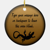 リザードオーナメントパーソナライズされた爬虫類装飾 セラミックオーナメント (裏面)