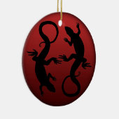 リザードオーナメントパーソナライズされた爬虫類装飾 セラミックオーナメント (右)