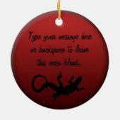 リザードオーナメントパーソナライズされた爬虫類装飾 セラミックオーナメント (裏面)