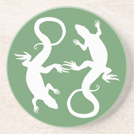 リザードコースター爬虫類アートデコールトカードギフト コースター (正面)